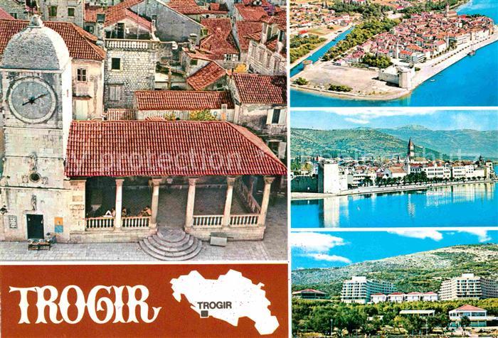 Trogir Trau Fliegeraufnahme Kirche Altstadt