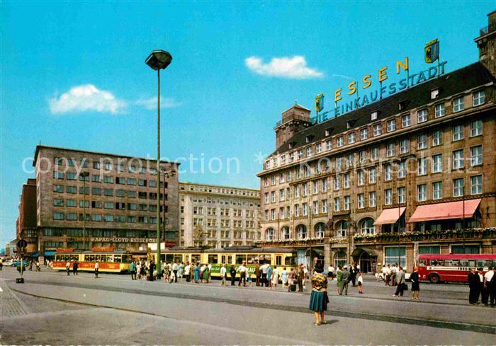 Essen Ruhr Bahnhofsvorplatz mit Hotel-Handelshof und Hauptpost