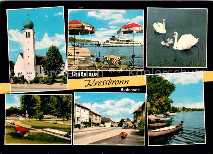 Kressbronn Bodensee Minigolf Kirche Schwaene Seepartien
