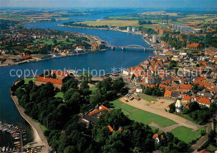 Sonderborg Fliegeraufnahme mit Hafen und Bruecke