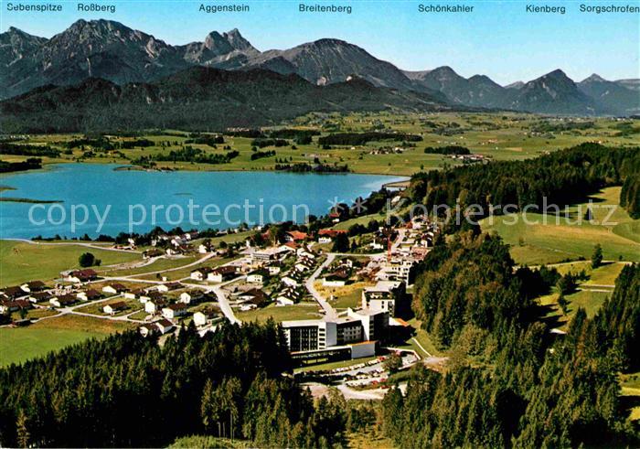 Hopfen See Fliegeraufnahme Kurhotel und Kurklinik mit Enzensberg