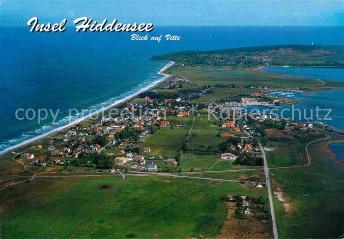 Insel Hiddensee Fliegeraufnahme mit Strand