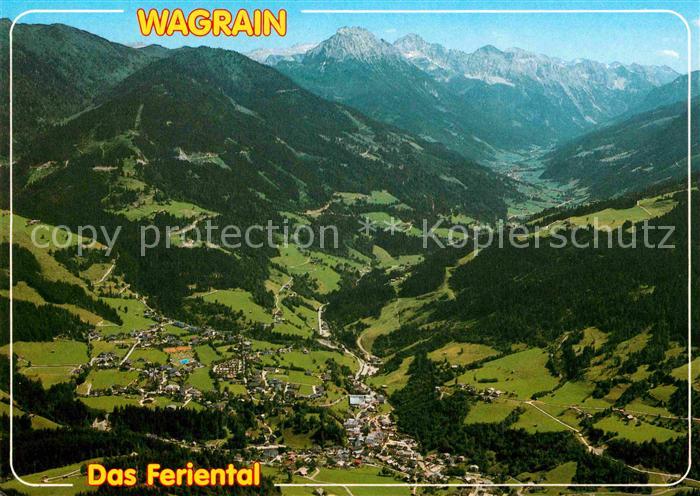 Wagrain Salzburg Fliegeraufnahme mit Kleinarltal und Kraxenkogel