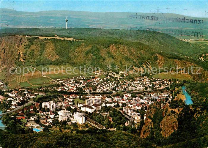 Bad Muenster Stein Ebernburg Fliegeraufnahme mit Rotenfels