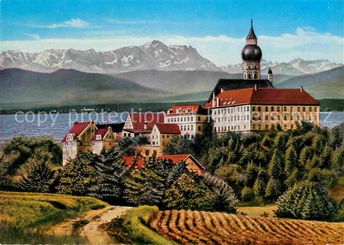 Kloster Andechs mit Ammersee und Zugspitze