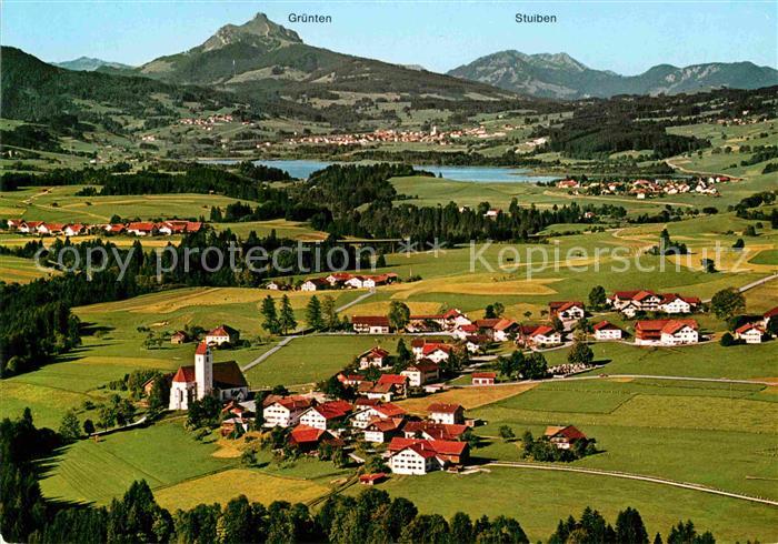 Maria Rain Allgaeu Fliegeraufnahme mit Gruentensee