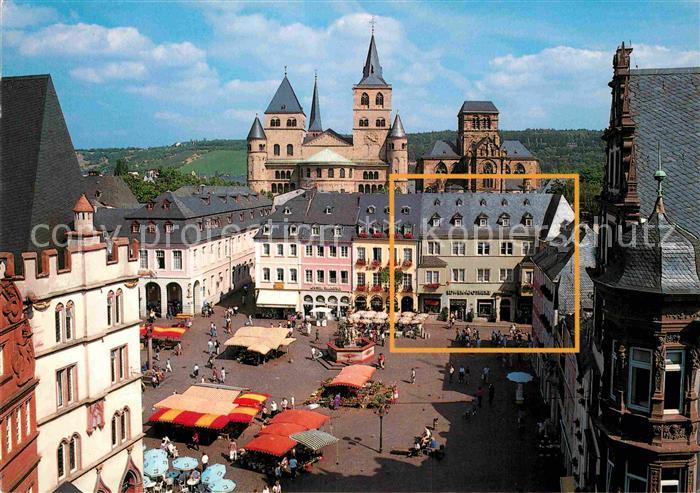 TRIER  CITY Hauptmarkt Dom Liebfrauenkirche Eingerahmt