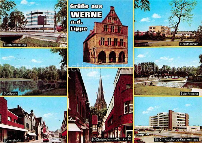 Werne Unna St.-Christophorus-Pfarrkirche Stadtwerwaltung Bonenstrasse Berufsschu