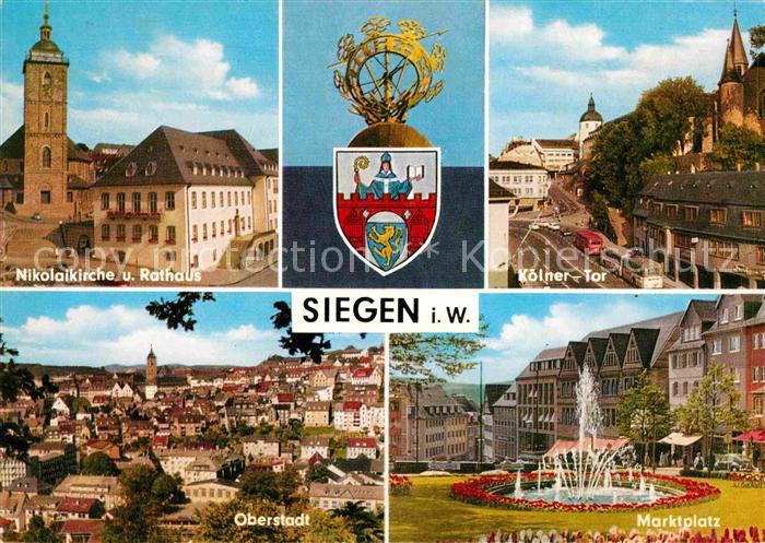 Siegen Westfalen Koelner-Tor Nikolaikirche Rathaus Marktplatz