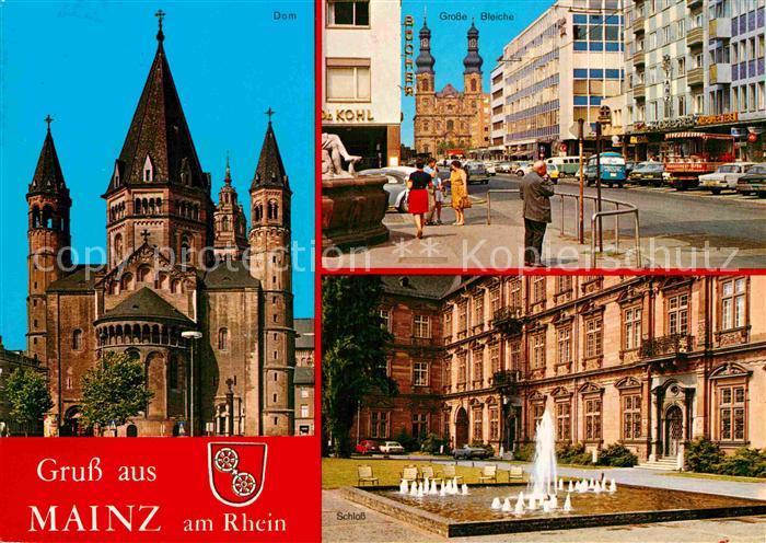 Mainz Rhein Dom grisse Bleiche Schloss
