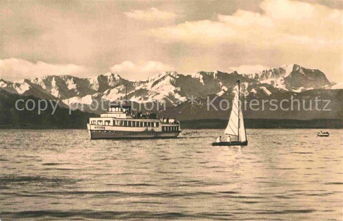 Motorschiffe Utting Ammersee Zugspitzmassiv