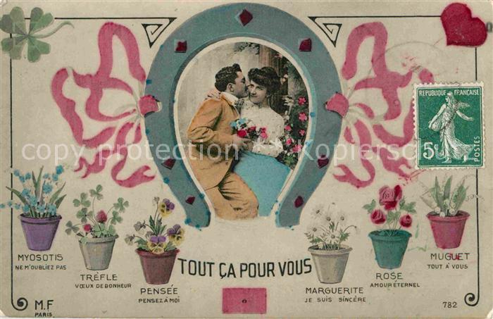 Blumen Blumensprache Myosotis Trefle Pensee Mu