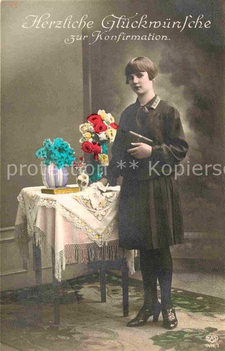 Foto EAS Nr. 7476/1 Konfirmation Blumen