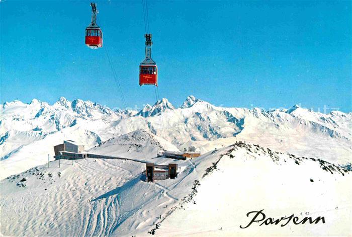 Seilbahn Weissfluhjoch-Weissfluhgipfel Silvrettagruppe Davos Parsenn
