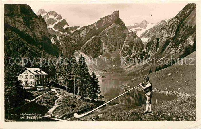 Alphorn Alphornbläser Seealpsee