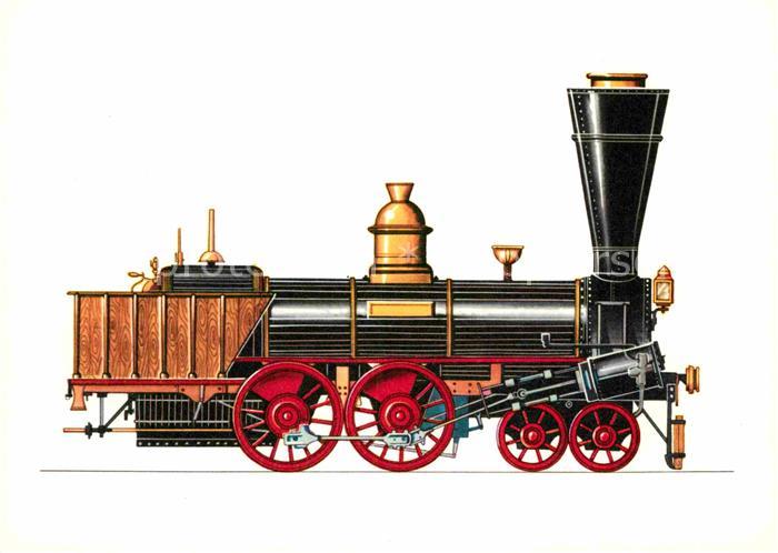 Lokomotive Admont 1844/50 Zeichnung Swoboda