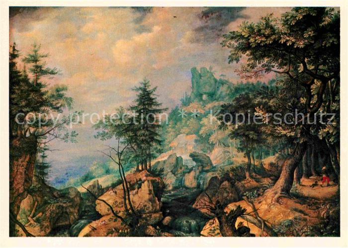 Kuenstlerkarte Alte Kuenstler Roelant Savery Tyrolese Landscape 1606