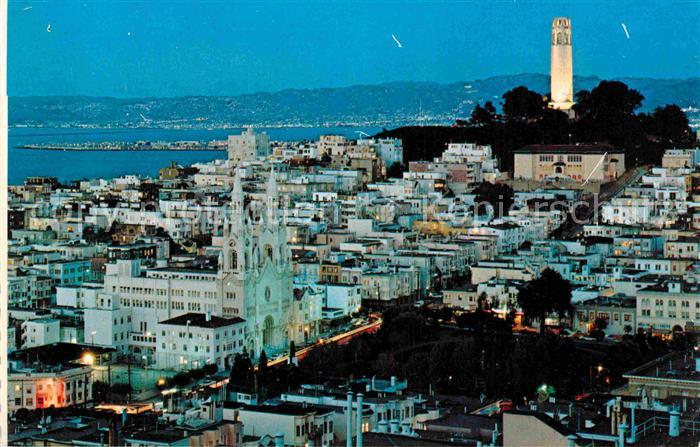 San Francisco California Fliegeraufnahme Telegraph Hill Coit Tower