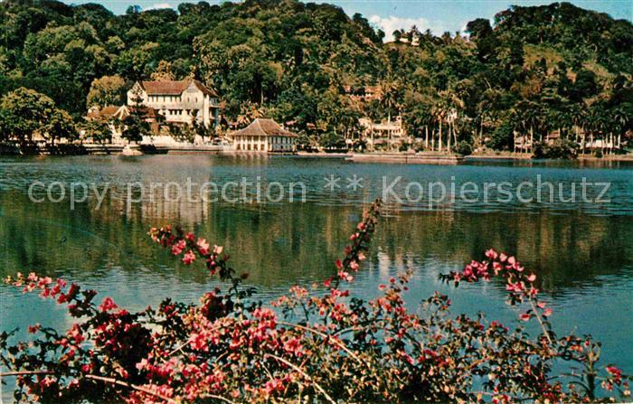 Kandy Sri Lanka Temple of the Tooth across tha Lake