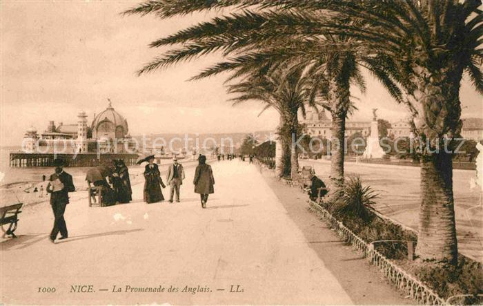 Nice Alpes Maritimes Promenade des Anglais Seebruecke