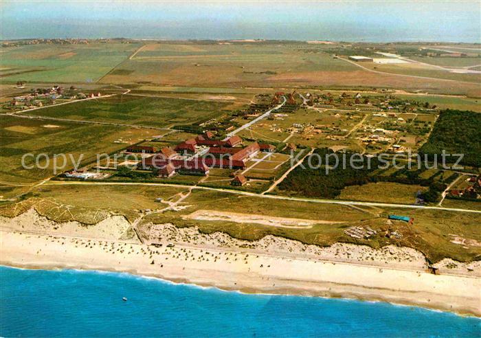 Westerland Sylt Fliegeraufnahme mit Strand und Nordseesanatorium