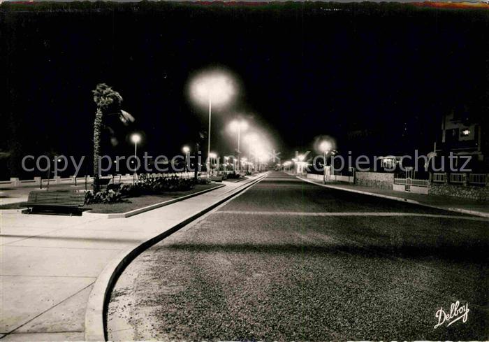 Arcachon Gironde Promenade bei Nacht