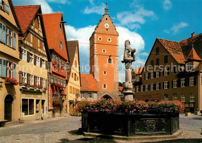Dinkelsbuehl mit Loewenbrunnen
