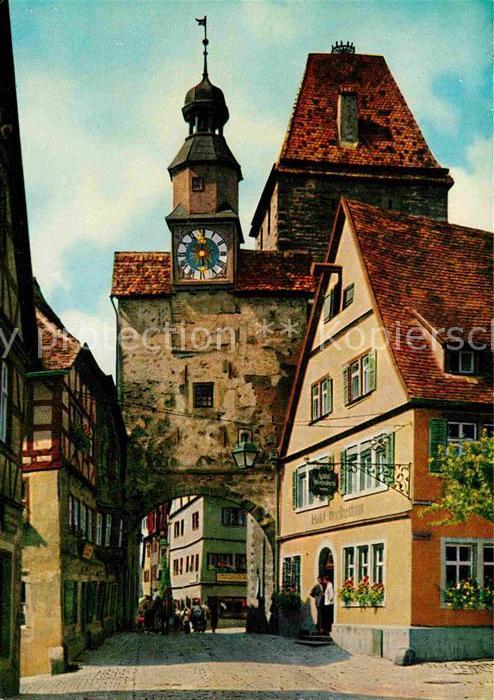 Rothenburg Tauber Roedergasse mit Markusturm