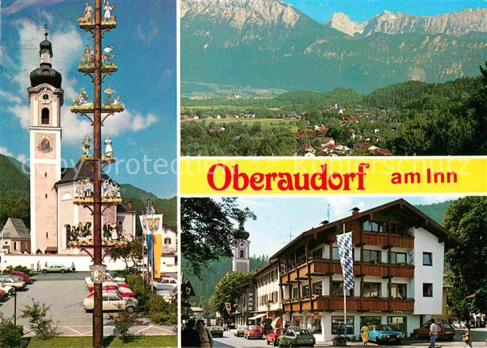 Oberaudorf Kirche Fliegeraufnahme Ortspartie