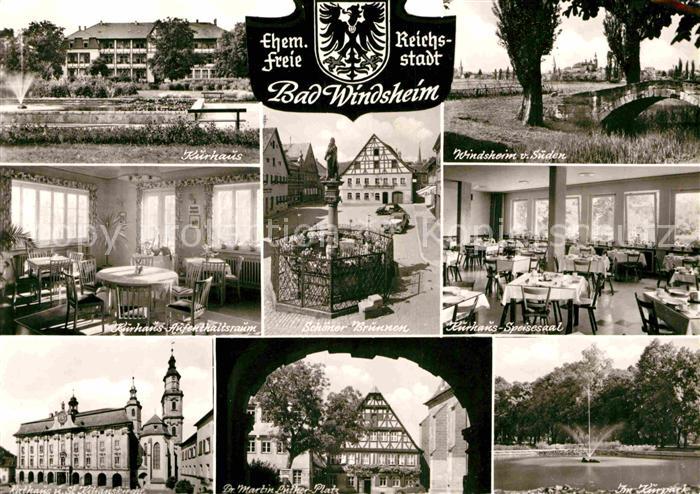 Bad Windsheim Kurhaus Brueckenpartie Martin-Luther-Platz Kurpark