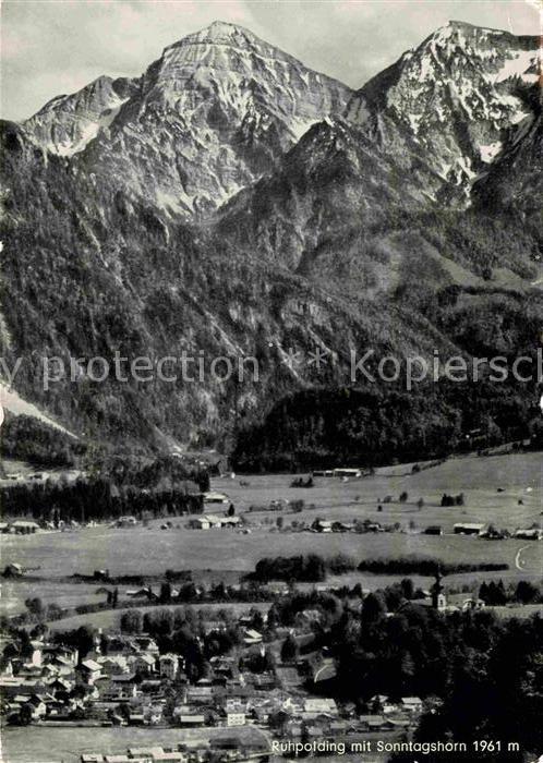 Ruhpolding Bayern Fliegeraufnahme mit Sonntagshorn und Reifelberg