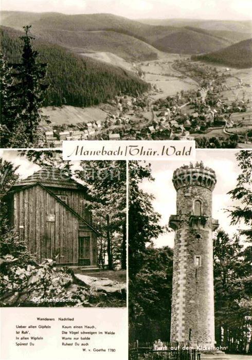 Manebach Fliegeraufnahme Aussichtsturm Kickelhahn Goethehaeuschen