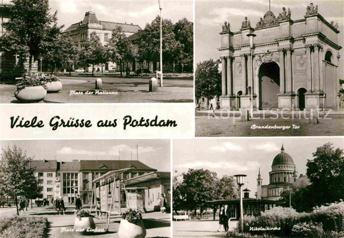 Potsdam Platz der Nationen Brandenburger Tor Nikolaikirche