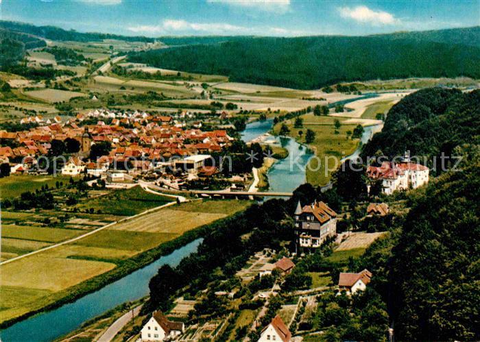 Hedemuenden Fliegeraufnahme mit Haus der Heimat