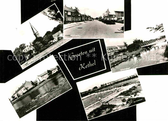 Kethel Freibad Ortspartie Kirche Schwaene