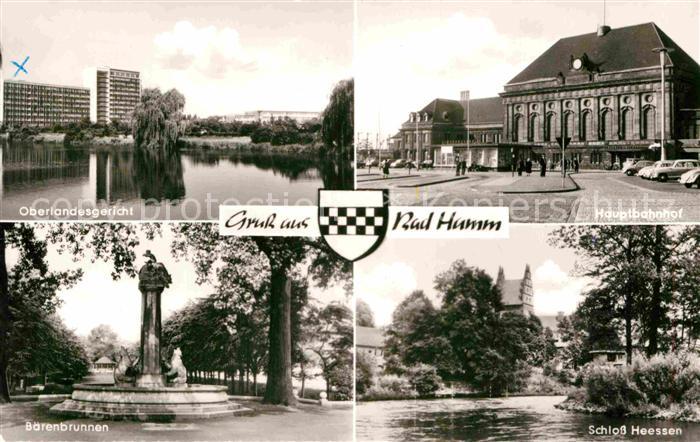 Bad Hamm Oberlandesgericht Hauptbahnhof Schloss Heessen Baerenbrunnen