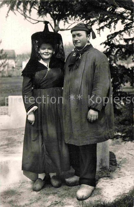 La Bresse Couple Bressan Costumes Trachten