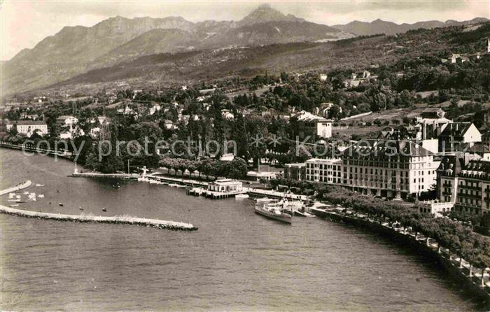 Evian-les-Bains Haute Savoie Le Port la Dent d Oche et les Memises vue aerienne