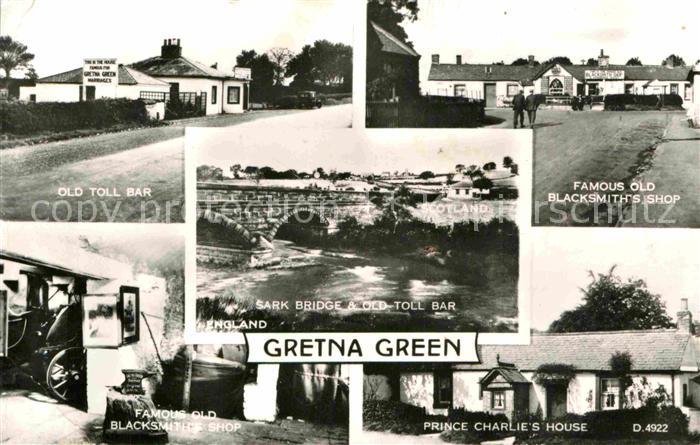 Gretna Green Old Toll Bar Sark Bridge Blacksmiths Shop Prince Charles House