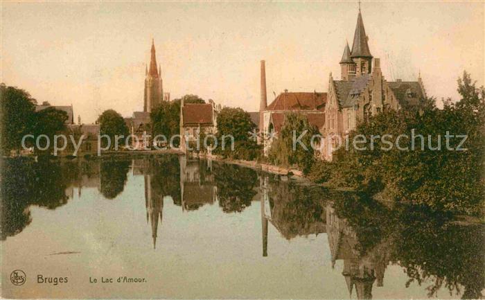 Bruges BRUGGE Belgie Lac d Amour Eglise