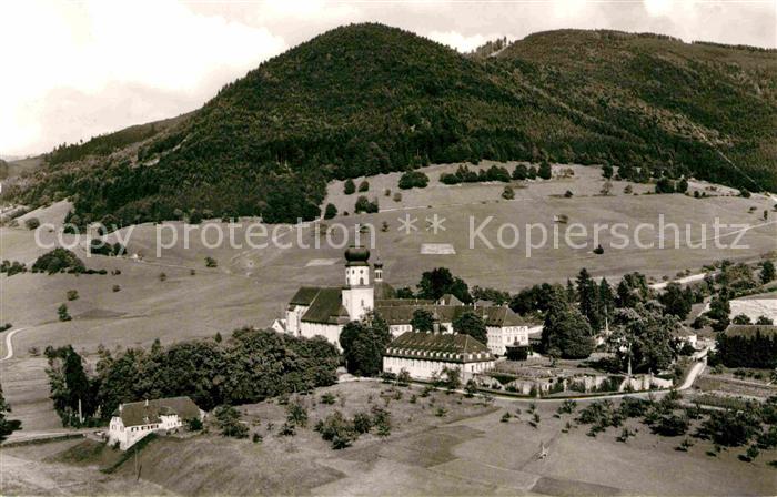 Muenstertal Schwarzwald Kloster St Trudpert Fliegeraufnahme