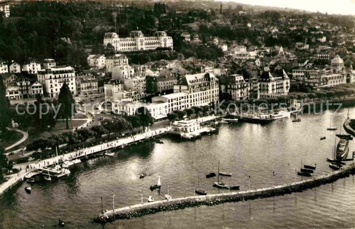 Evian-les-Bains Haute Savoie Le Port et les Hotels vue aerienne