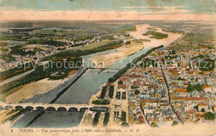 Tours Indre-et-Loire Vue panoramique prise a 800 metres d altitude