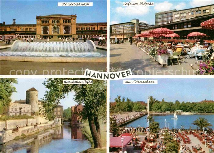 HANNOVER  CITY Hauptbahnhof Cafe am Kroepcke Hohes Ufer Stadtmauer Turm Restaura