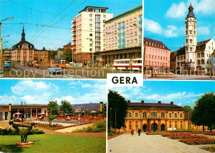 Gera Strasse der Republik Rathaus Terrassencafe Osterstein Orangerie