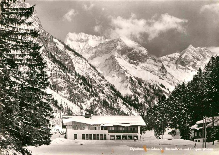 Oberstdorf Oytalhaus Berggasthof mit Schneck Himmelhorn Grosser Wilder Allgaeuer
