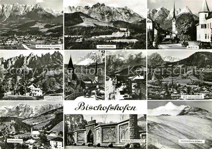 Bischofshofen Panorama Tennengebirge Kreuzberg Hochkoenig Artkurhaus Ortspartien
