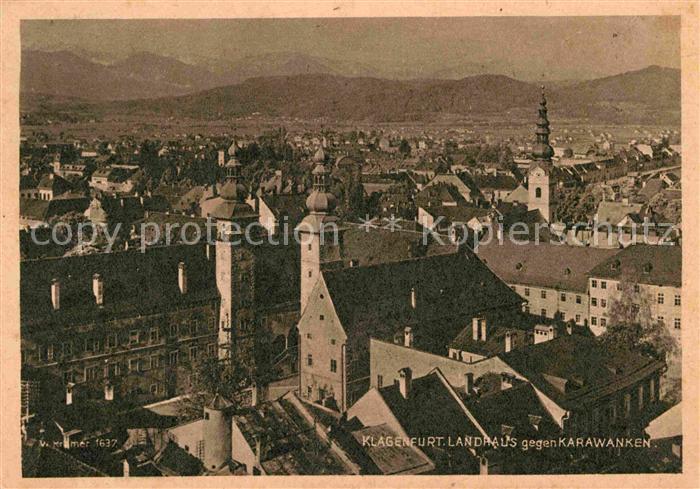 Klagenfurt Woerthersee Landhaus gegen Karawanken