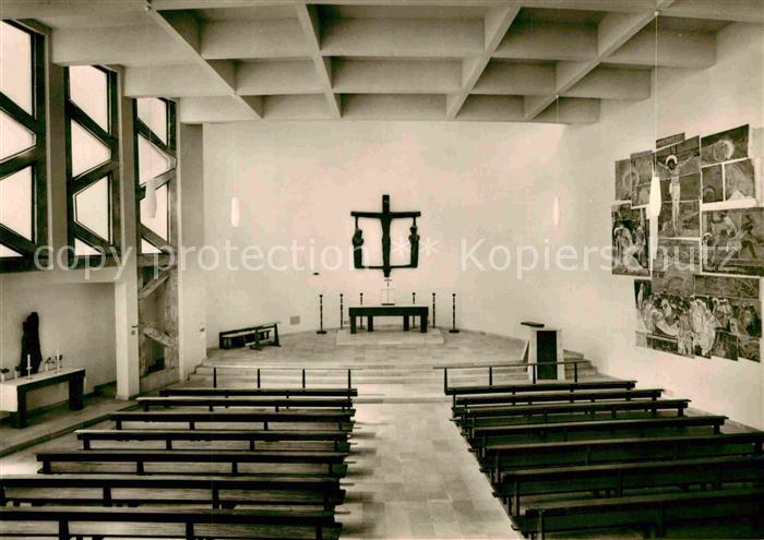 BERLIN  CITY Hansaviertel Katholische Kirche St Ansgar Innenansicht