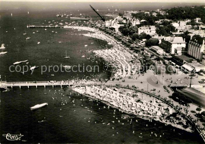 Arcachon Gironde Perspective sur la Plage vue aerienne